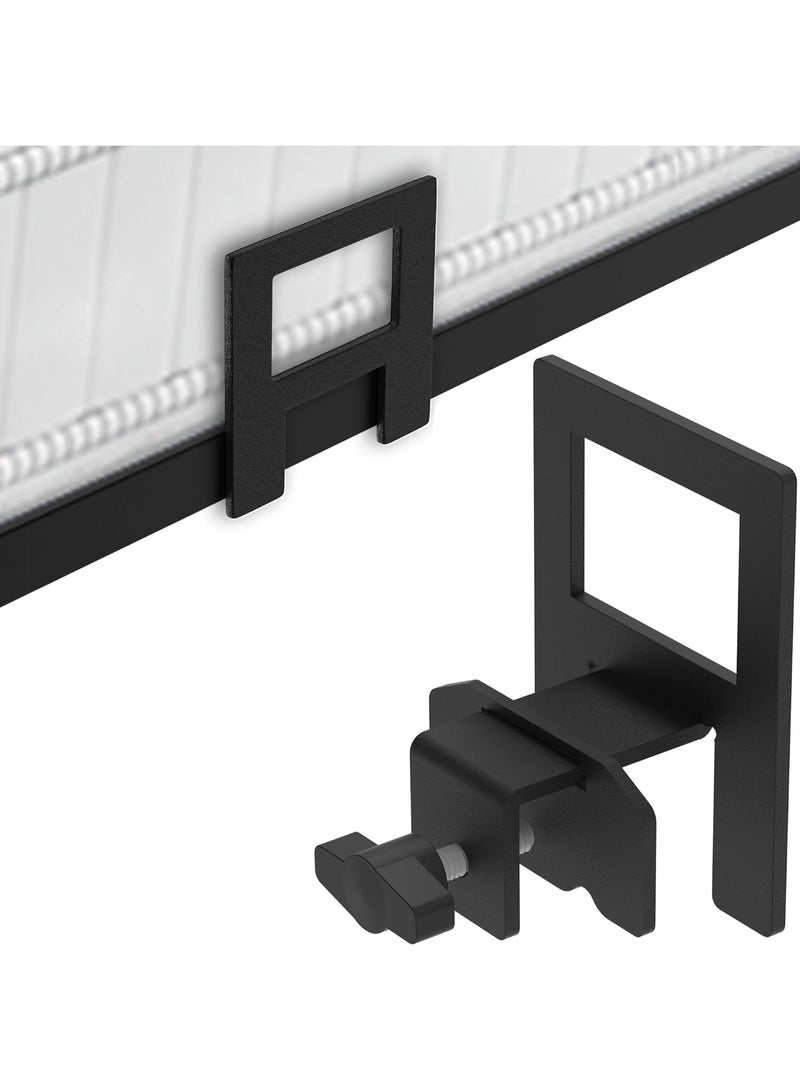 Non Slip Mattress Gaskets, 6 pcs Mattress Gaskets for Metal Bed Frame, Anti-Slip Holder in Place Gripper, Easy to Installation Metal Pad Gripper, Black - Image 1