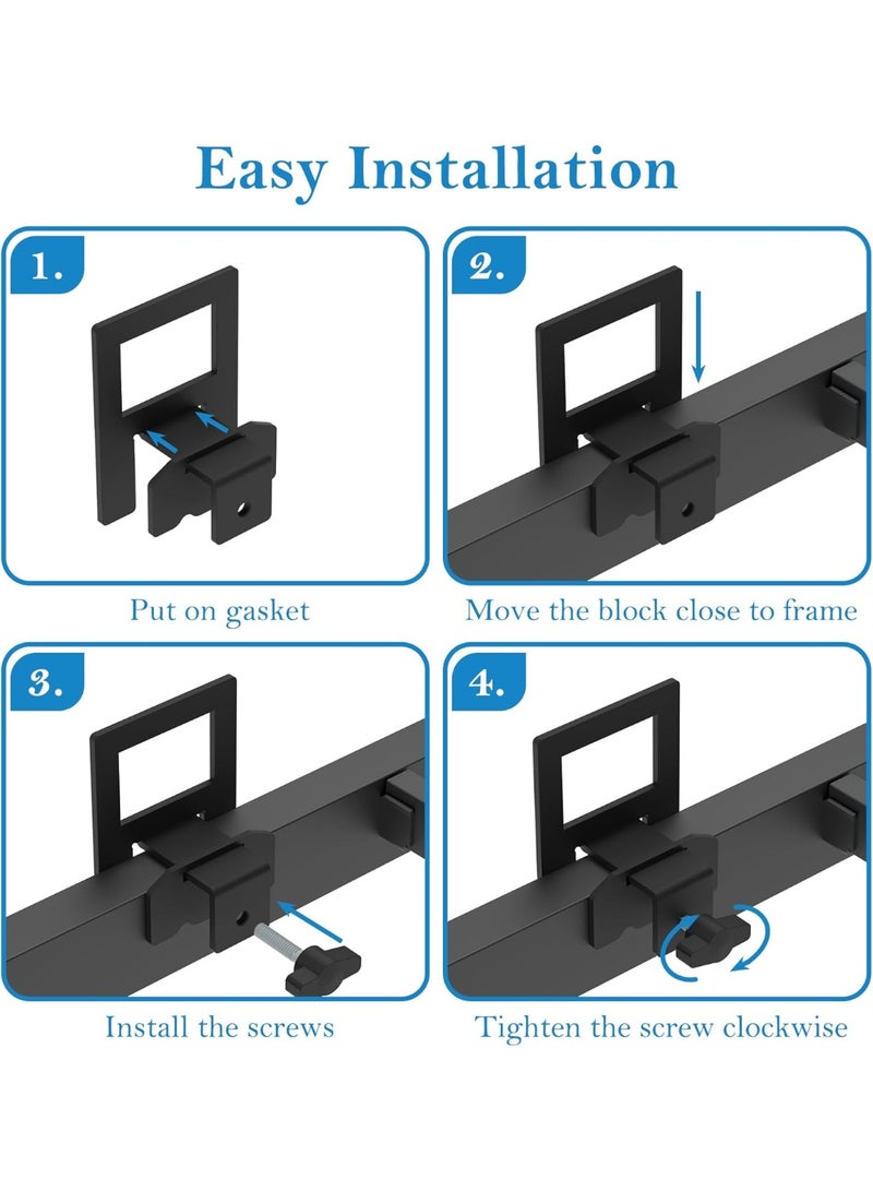 Non Slip Mattress Gaskets, 6 pcs Mattress Gaskets for Metal Bed Frame, Anti-Slip Holder in Place Gripper, Easy to Installation Metal Pad Gripper, Black - Image 5