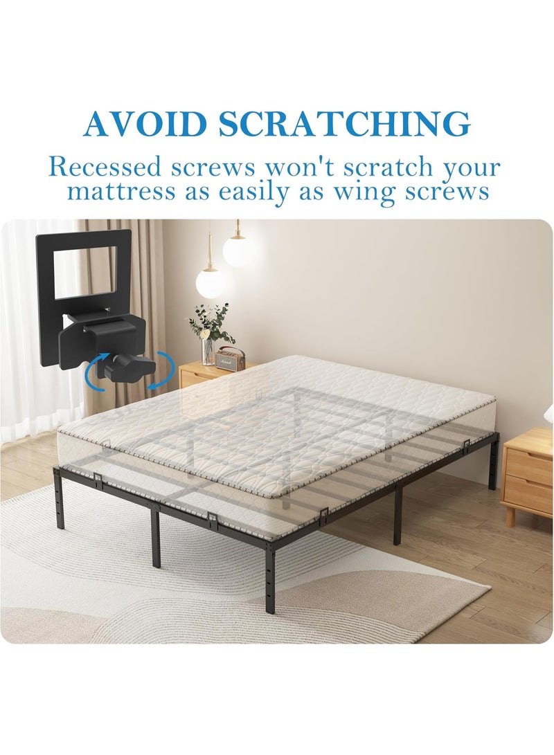 Non Slip Mattress Gaskets, 6 pcs Mattress Gaskets for Metal Bed Frame, Anti-Slip Holder in Place Gripper, Easy to Installation Metal Pad Gripper, Black - Image 3