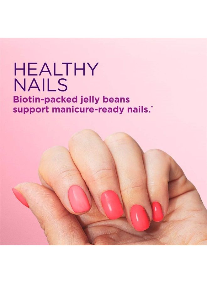 NATURE'S BOUNTY Optimal Solutions Advanced Hair, Skin & Nails Jelly Beans with Biotin, Mixed Fruit Flavor, 180 Count - Image 5