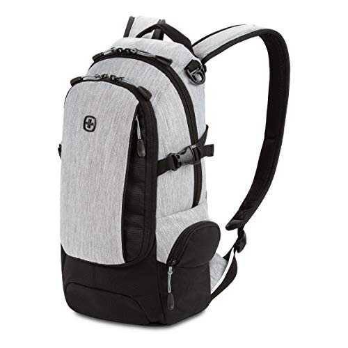 SwissGear 3598 Backpack Narrow Daypack, Light Grey/Heather, 18-Inch - Image 1