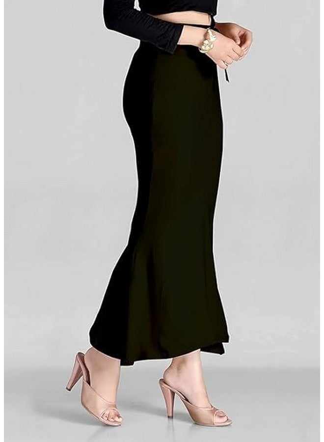 KBNBJ Lycra Saree Shapewear Petticoat for Women, Women's Blended Saree Shapewear Saree Shaper (Large, Black) - Image 2