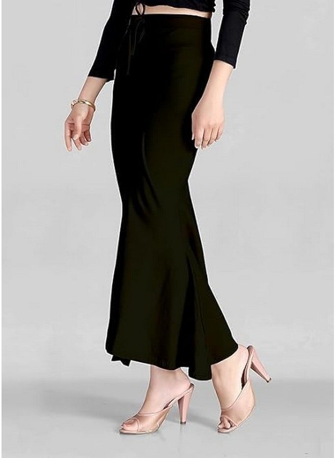 KBNBJ Lycra Saree Shapewear Petticoat for Women, Women's Blended Saree Shapewear Saree Shaper (Large, Black) - Image 4