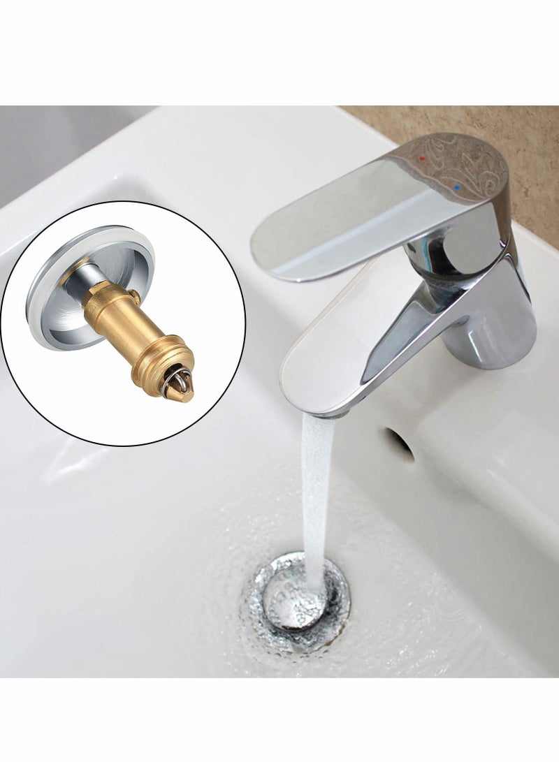 SYOSI Pop Up Click Clack Sprung Plug Stopper, Brass Bathroom Wash Basin Sink Drain Plug Stopper, Waste Sink Drain Strainer Plugs Pop-up for Washbasin Kitchen Bathroom 38mm（2 Pcs ） - Image 5