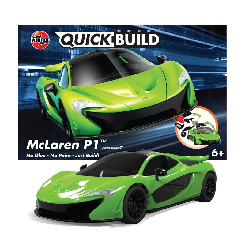 Airfix J6021 QUICKBUILD Grn Quick Build Mclaren P1 Model, Green - Image 1