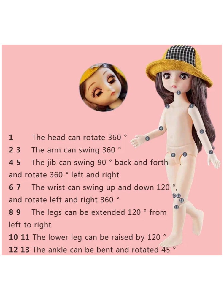 XiuWoo دمية فتاة تغيير الملابس نماذج أزياء الأميرة الجميلة دمى الأطفال الرائعة هدايا عيد الميلاد المثالية - Image 5
