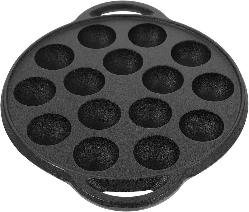 Casting Iron Thickened Snail Pan Meatball Cooking Pan 15-Hole Multifunction Frying Skillet Household Cookware for Meatball and Snail Dishes - Image 1