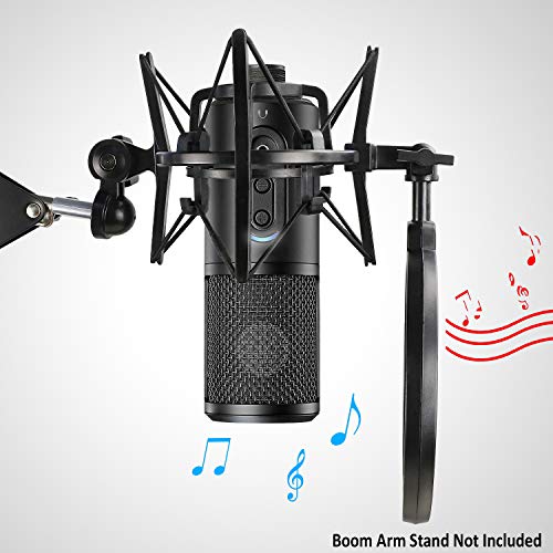 YOUSHARES ATR2500X Shock Mount with Pop Filter, Windscreen and Shockmount to Reduce Vibration Noise Matching Mic Boom Arm Stand for Audio-Technica ATR 2500X and ATR2500 USB Condenser Microphone by YOUSHARES - Image 4