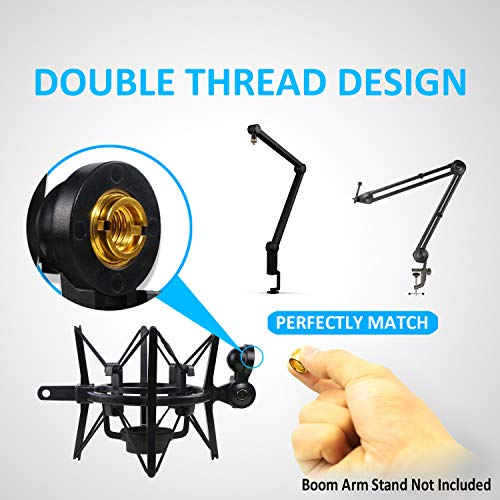 YOUSHARES ATR2500X Shock Mount with Pop Filter, Windscreen and Shockmount to Reduce Vibration Noise Matching Mic Boom Arm Stand for Audio-Technica ATR 2500X and ATR2500 USB Condenser Microphone by YOUSHARES - Image 5