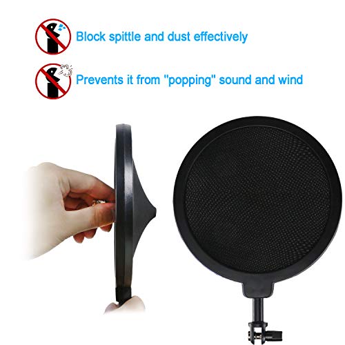 YOUSHARES ATR2500X Shock Mount with Pop Filter, Windscreen and Shockmount to Reduce Vibration Noise Matching Mic Boom Arm Stand for Audio-Technica ATR 2500X and ATR2500 USB Condenser Microphone by YOUSHARES - Image 3