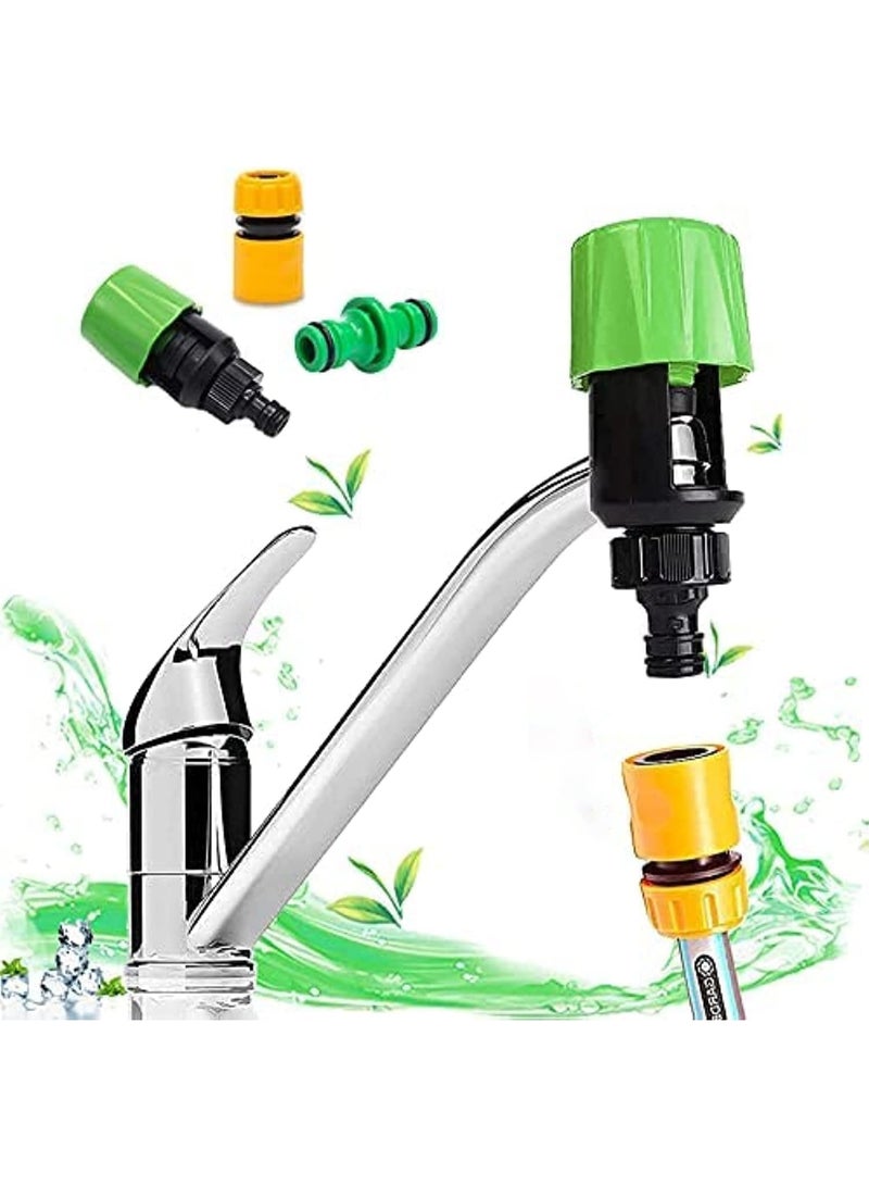 موصل خرطوم صنبور الخلاط، موصل خرطوم إلى صنبور، موصلات خرطوم الصنبور صنابير المطبخ، قابلة للدوران والتثبيت، سهلة الاستخدام، لتركيب صنبور الأنابيب، موصل صنبور لأنابيب الخرطوم - Image 1