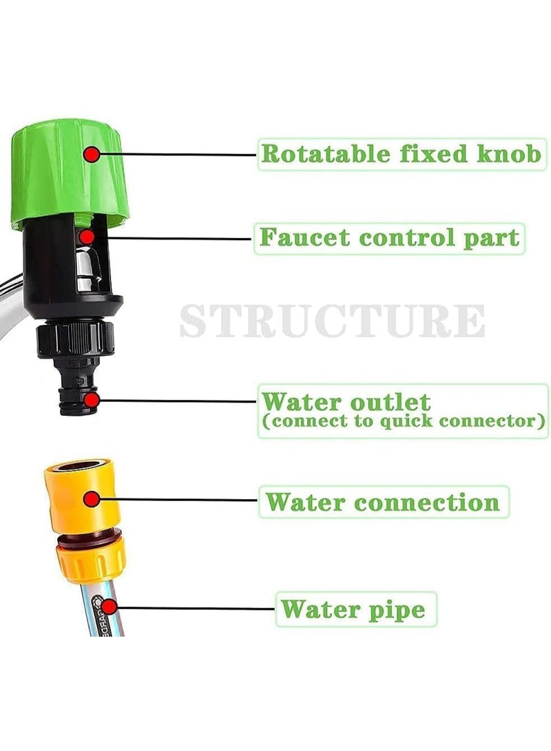 موصل خرطوم صنبور الخلاط، موصل خرطوم إلى صنبور، موصلات خرطوم الصنبور صنابير المطبخ، قابلة للدوران والتثبيت، سهلة الاستخدام، لتركيب صنبور الأنابيب، موصل صنبور لأنابيب الخرطوم - Image 2