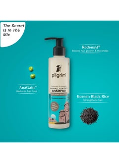 PILGRIM Redensyl & Anagain Hairfall Control Shampoo with Korean Black Rice 200ml | Anti Hairfall shampoo | Promotes Hair Thickness  - Image 2