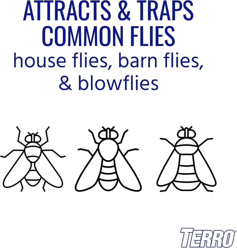 TERRO Poison-Free Hanging Magnet Disposable Outdoor Fly Trap with Bait - Image 2