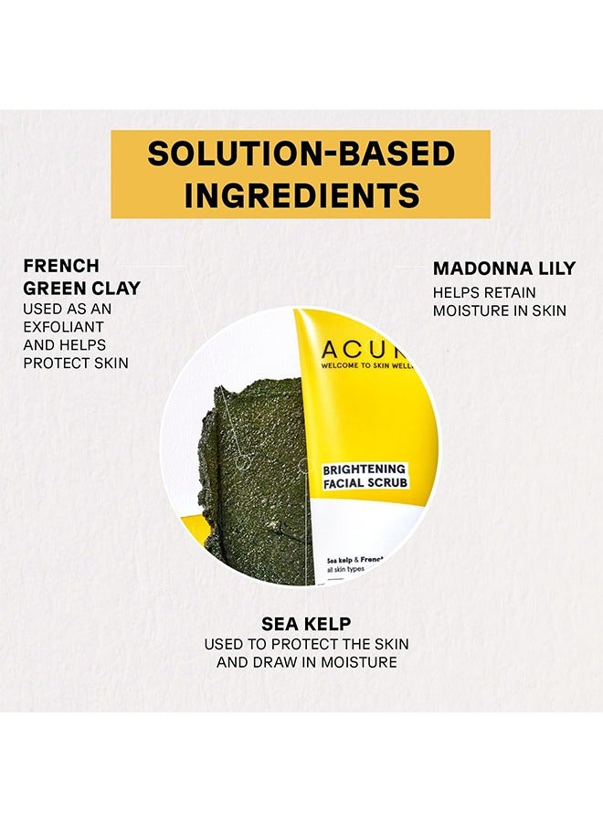 Acure Brightening Facial Scrub，Facial Exfoliator Scrub 118ml，Removal Natural Organic Face Peeling Exfoliating Moisturizes Face Scrub Exfoliante Cream 118ml - Image 2