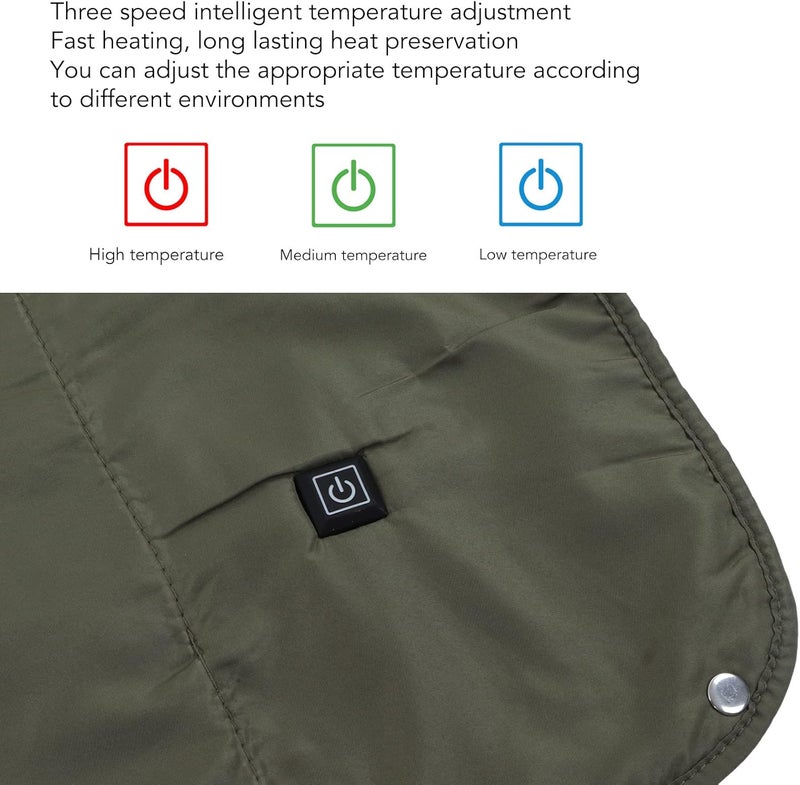 Outdoor Heated Blanket, Rechargable USB Electric Blanket, Electric Heating Blanket Washable Lunch Break Quilt for Camping Tent RV Office - Image 2