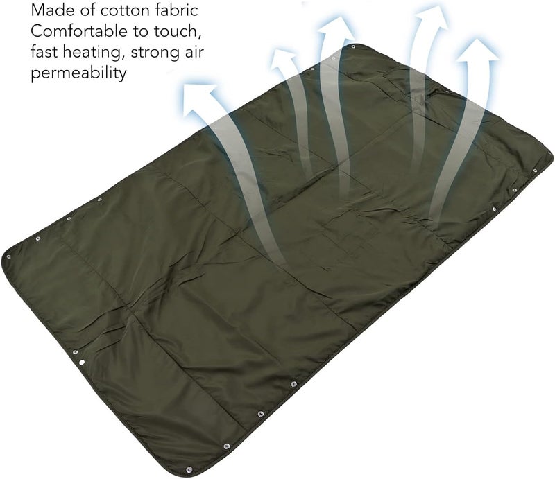 Outdoor Heated Blanket, Rechargable USB Electric Blanket, Electric Heating Blanket Washable Lunch Break Quilt for Camping Tent RV Office - Image 3