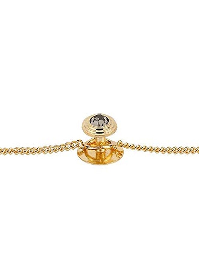 TRIPIN Brass Kurta Buttons with Diamond Crystal and Chain TNSPKURTA2011 - Image 2