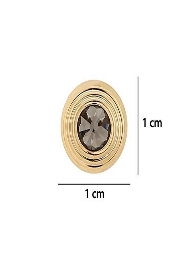 TRIPIN Brass Kurta Buttons with Diamond Crystal and Chain TNSPKURTA2011 - Image 3