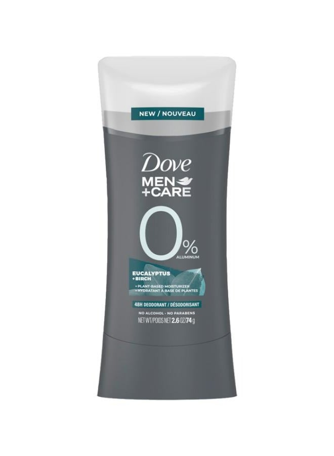 دوف مزيل العرق للرجال + كير 0% من الألومنيوم والأوكالبتوس والبتولا لمدة 48 ساعة 74 جم