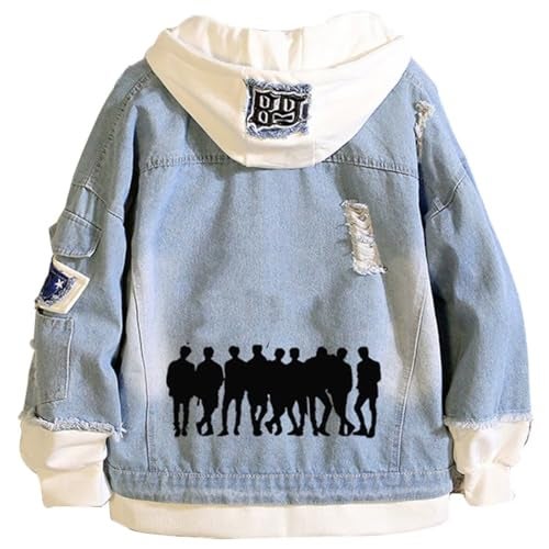 KPOP SKZ Merch, Skz Hoodie Felix Hyujin I.N Jisung Woojin Denim Jacket - Image 1