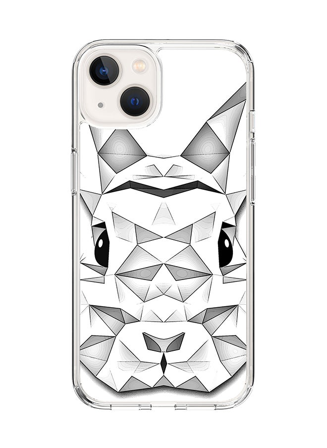 Stylizedd Classic Clear Case for Apple iPhone 15 Hybrid Soft Case Flexible Edges Anti Drop TPU PC Gel Thin Transparent Cover [ Designed for Apple iPhone 15 ] - Poly Bunny Full Print  - Image 1