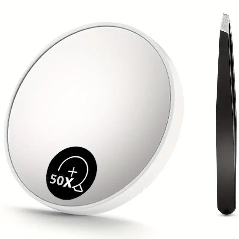 Manufacturer 40/50 Times Suction Cup Wall-Mounted Large Round Mirror Portable High-Definition Mirror Auxiliary Beauty Mirror - Image 1