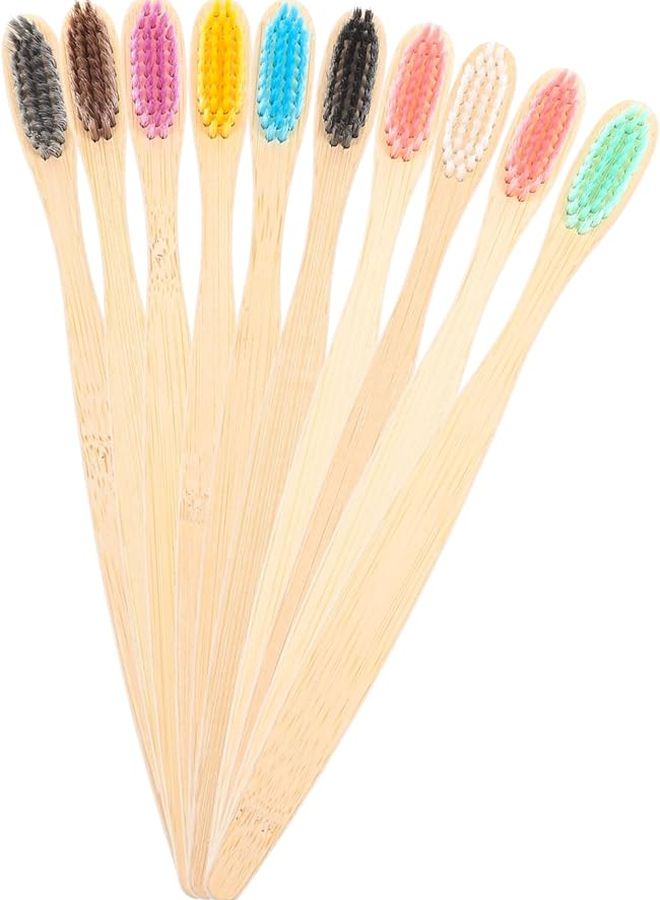 10Pcs Black Carbon Toothbrush Soft Bristles Ergonomic Non Slip Handle Travel - Image 2