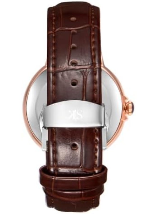 كينيث سكوت ساعة يد رجالية بعقارب مينا بيضاء - Image 3