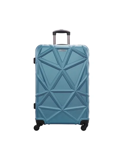 PARAJOHN Medium 24-Inch ABS Lightweight Hardshell Luggage Trolley | carrying 20kg 4-Wheel Spinner Suitcase blue