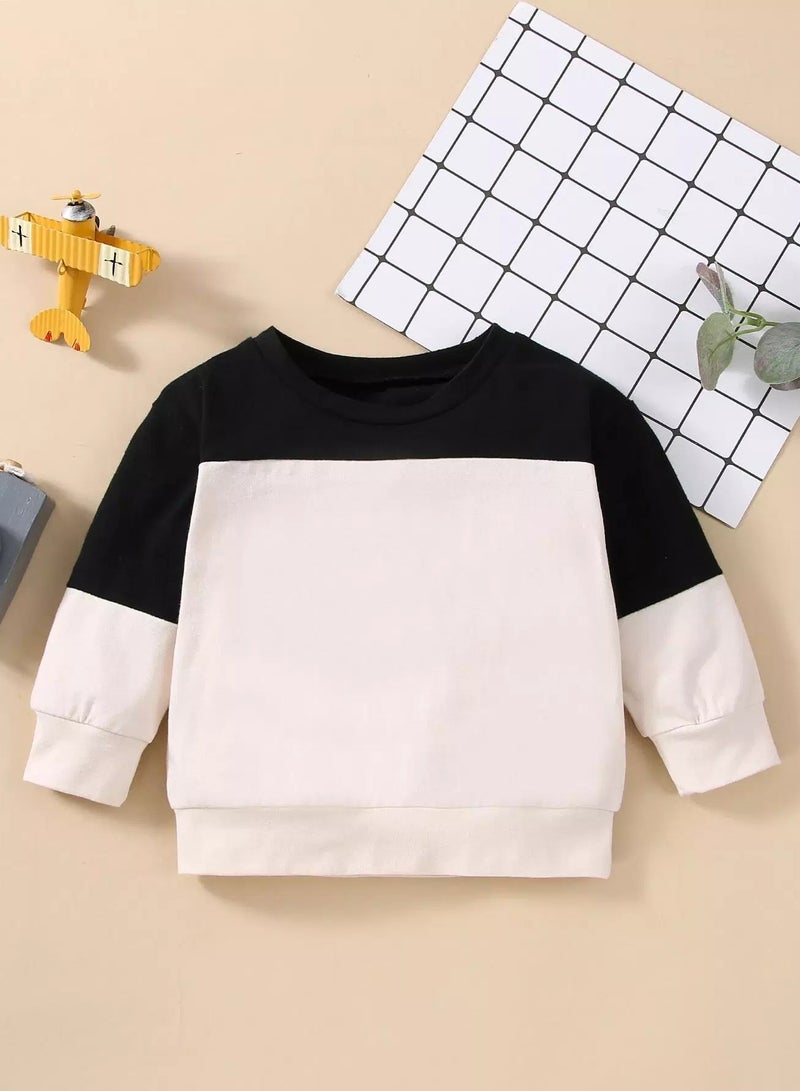 Baby Color Block Crew Neck Sweatshirt - Image 1