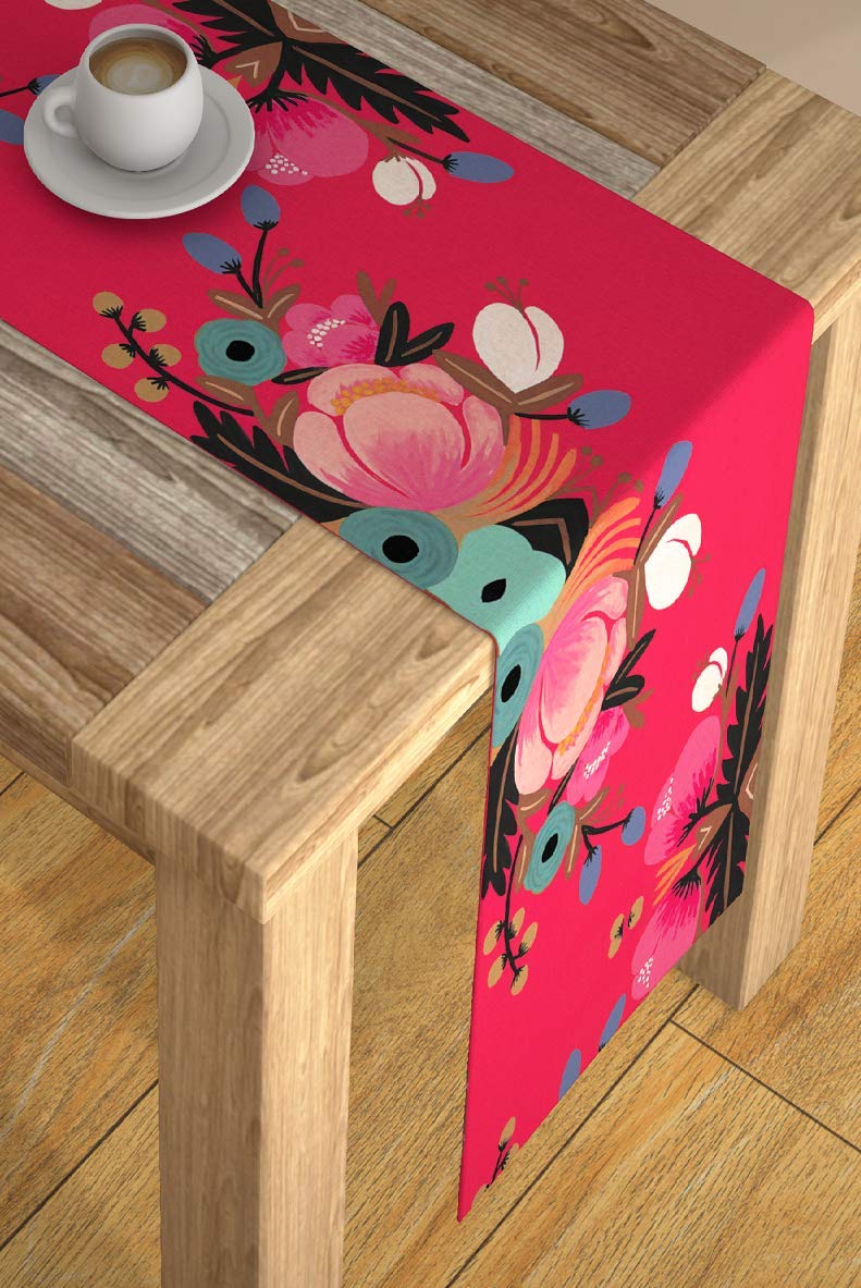 AEROHAVEN™ Abstract Multicolour HD Digital Premium Modern 6 Seater Table Runner Cloth - TR-02 - (Multi, 13 x 60 Inch) - Image 2