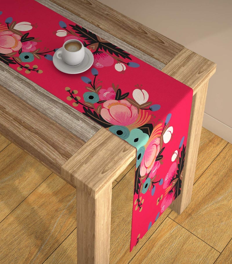 AEROHAVEN™ Abstract Multicolour HD Digital Premium Modern 6 Seater Table Runner Cloth - TR-02 - (Multi, 13 x 60 Inch) - Image 5