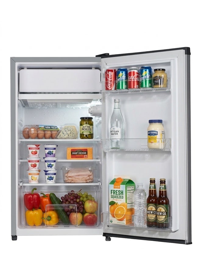 HOOVER 118L Single Door Compact Refrigerator with Freezer Compartment - Mechanical Control, Adjustable Thermostat, Defrost Feature, 1 Year Warranty - Silver- HSD-K118-S HSD-K118-S Silver - Image 3