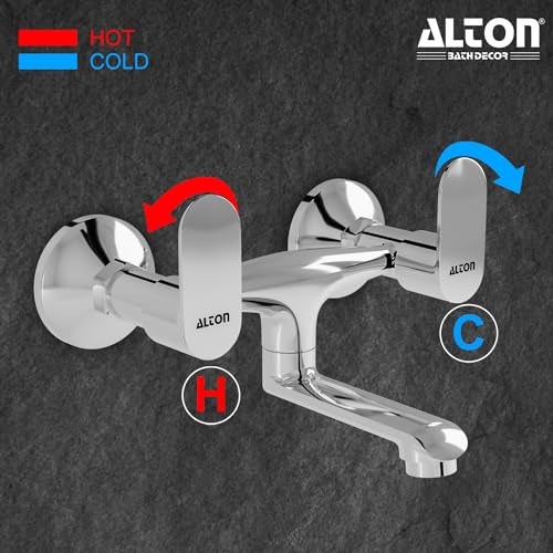 ALTON AXN9475 Brass, Wall Mixer Non Telephonic, Chrome Finish - Image 2