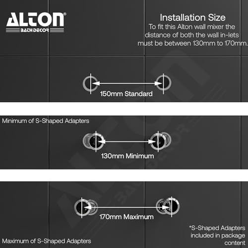 ALTON AXN9475 Brass, Wall Mixer Non Telephonic, Chrome Finish - Image 4