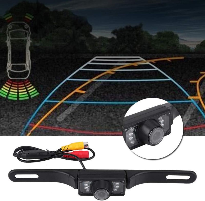 klarako License Plate Reversing Camera, 170 ° Viewing Angle Wide Angle Waterproof Reversing Camera with Reversing Cameras 7 LED Lights - Image 3