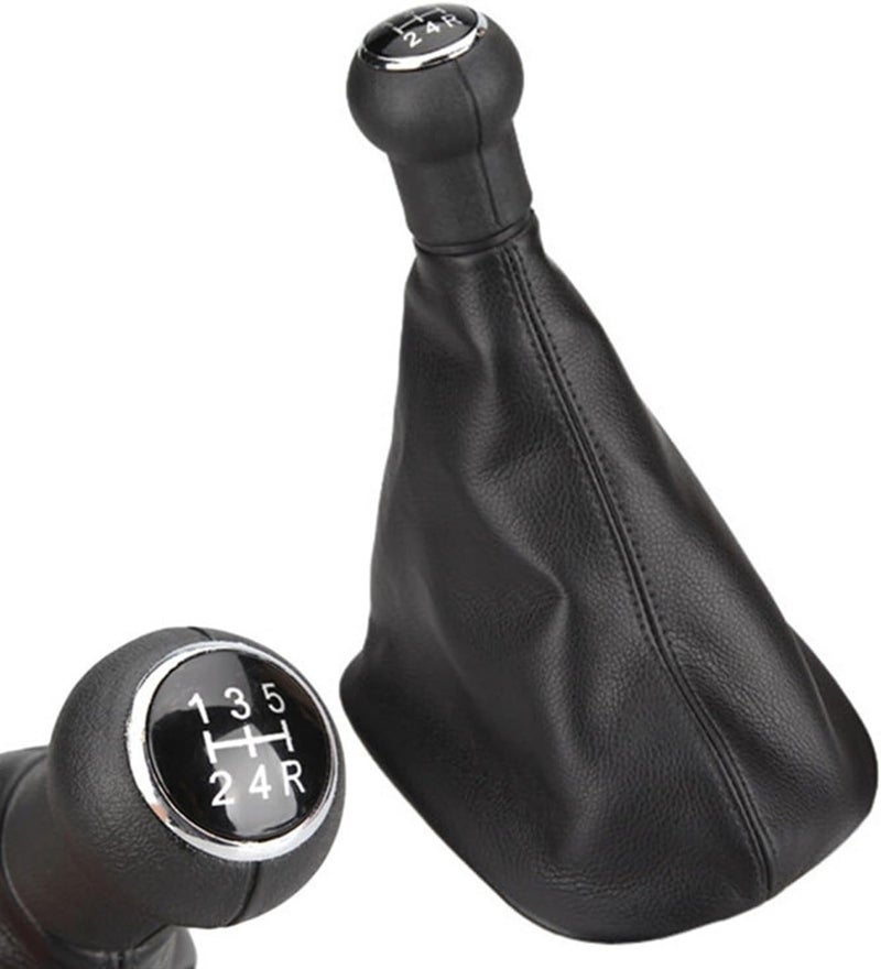 Wivplex 5-Speed Gear Shift Knob with Leather Boot for VW Passat B5 - Image 3
