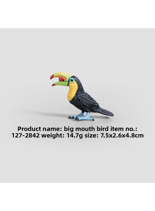 Simulation Wildlife Model Birds Cockatoo Plastic Solid Children's Toys Science And Education Micro Landscape Ornaments-Color:HS-127-2842 - Image 1
