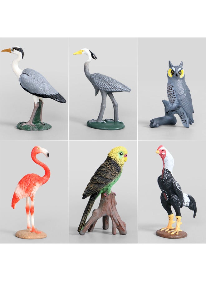 Simulation Wildlife Model Birds Cockatoo Plastic Solid Children's Toys Science And Education Micro Landscape Ornaments-Color:HS-127-2842 - Image 4