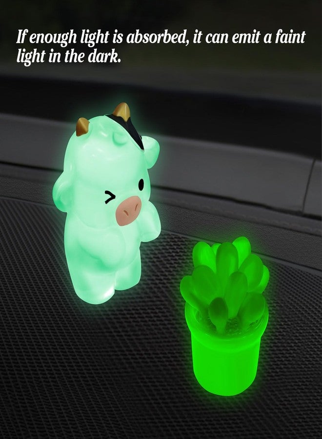 OYIXIO Cute Cows and Grass Car Decoration, Fun Car Interior Decoration Accessory for Car Rearview Mirrors and Dashboard, Suitable for Women's Kawaii cars Gifts. - Image 4
