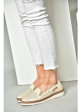 Fox Shoes P555501103 Beige Leather Women's Shoes  - Image 2