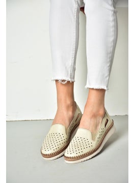 Fox Shoes P555501103 Beige Leather Women's Shoes  - Image 3