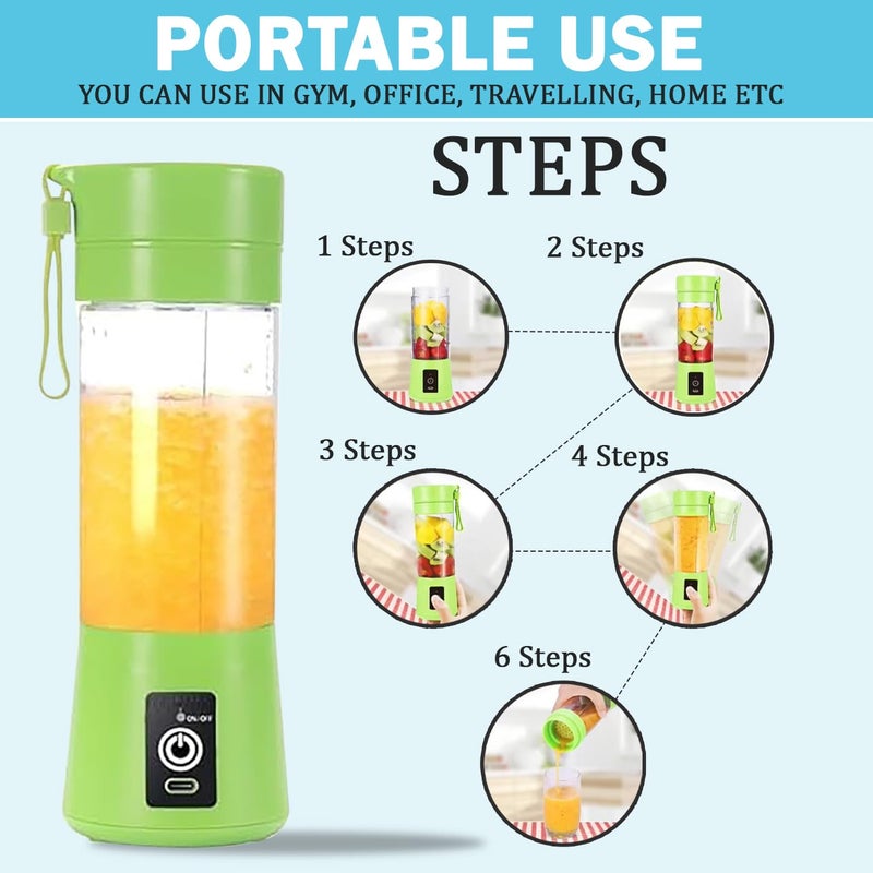 PELO Portable Juicer Electric Juice USB Rechargeable Bottle Blender Grinder Juice Mixer Shake Fruit Vegetable Grinder Juicer Mixer Grinder for Making Smoothie Maker - Image 4