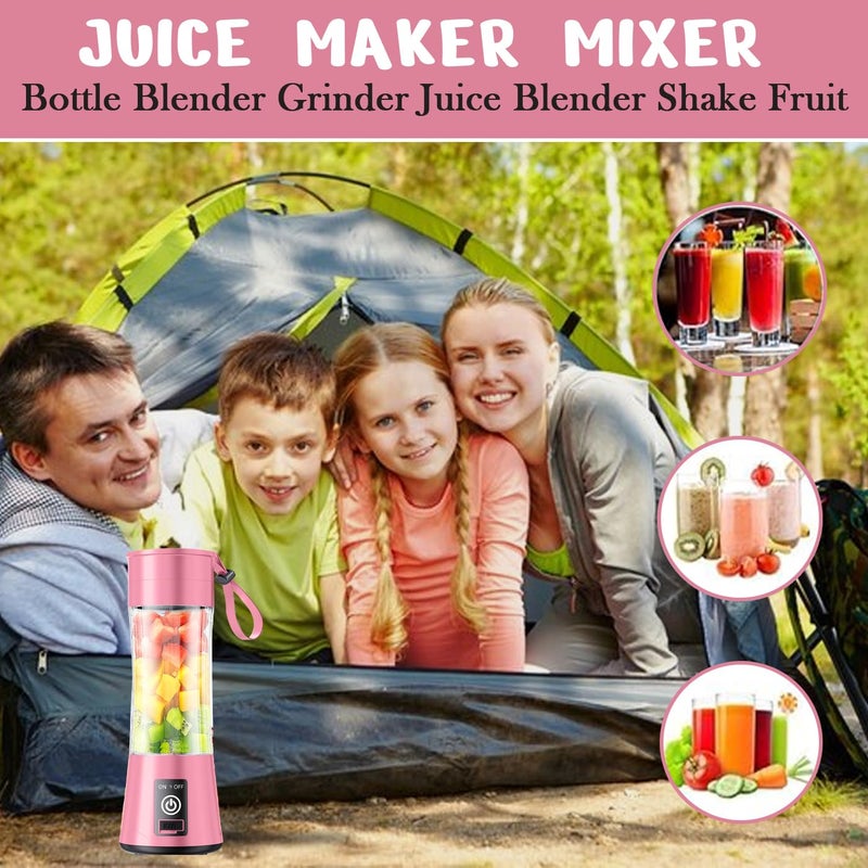 PELO Portable Juicer Electric Juice USB Rechargeable Bottle Blender Grinder Juice Mixer Shake Fruit Vegetable Grinder Juicer Mixer Grinder for Making Smoothie Maker - Image 3