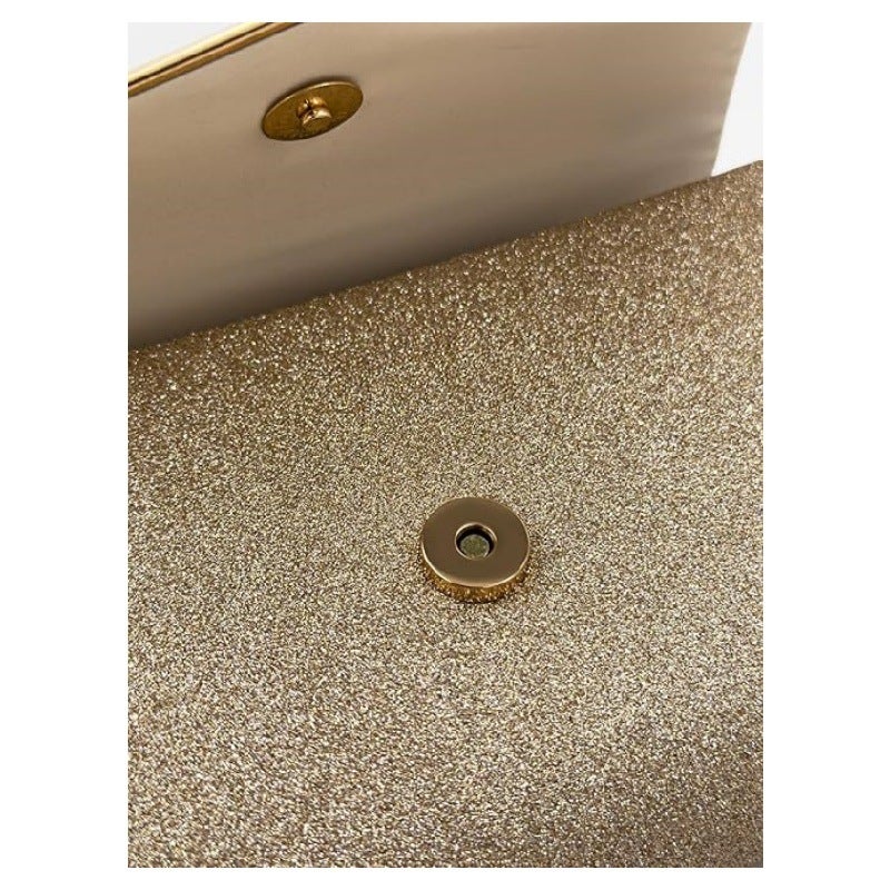Selling Fashion Evening Bag Bridal Bag Clutch Chain Pleated Glitter Wedding Bag Prom Party Bag - Image 4