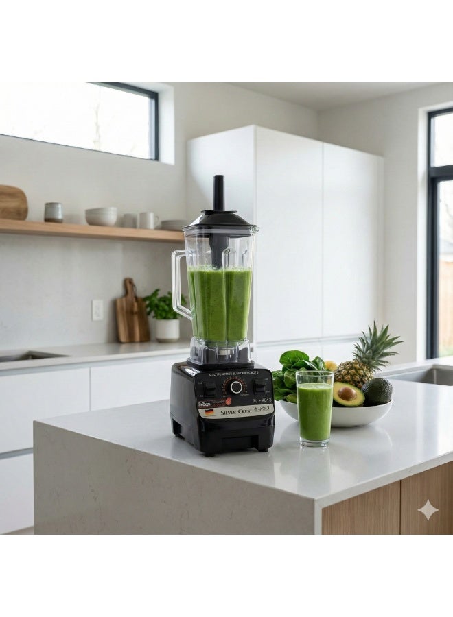SILVER CREST 5500W Commercial Heavy Duty Blender & Food Processor | Professional 2L Capacity | 8-Blade Stainless Steel | Integrated Safety Lock | Ice Crushing, Smoothie Maker, Grain Grinder - Image 3