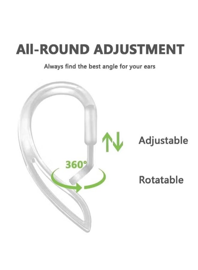 واي جيه خطاف أذن واضح متوافق مع AirPods Pro 360 درجة قطب قابل للتعديل مرن مقاومة للانزلاق مقاوم للرياضة في الهواء الطلق استبدال خطاف الأذن جبل ل AirPod Pro متعدد الأبعاد قابل للتعديل 1 زوج - Image 2