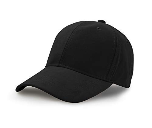 UltraKey Suede Baseball Cap, Unisex Faux Suede Leather Classic Adjustable Plain Hat Baseball Cap(Black) - Image 1