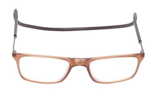 Calabria SP02 Snap Magnetic Reading Glasses +0.00 Crystal Brown Adjustable Temples Eyeglass Around the Neck Hanging Readers - Image 2